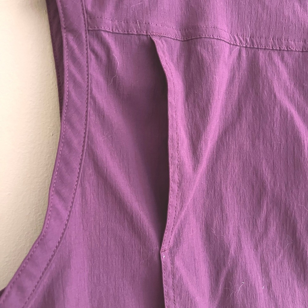 Duluth Trading Co Womens XL Purple Ripstop Utility Fishing Gardening Vest Zip Up - Picture 7 of 15